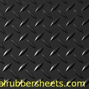 Black Industrial Checker Rubber Sheet , Round Button Diamond Rubber Sheet