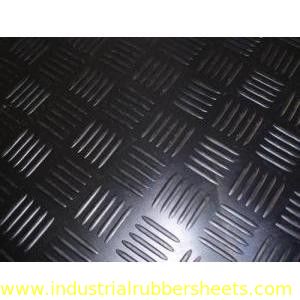 Black Industrial Checker Rubber Sheet , Round Button Diamond Rubber Sheet