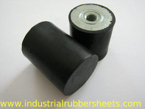 Cylindrical E-PF Rubber Shock Mounts Smooth Surface With Black Color