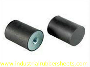 Cylindrical E-PF Rubber Shock Mounts Smooth Surface With Black Color