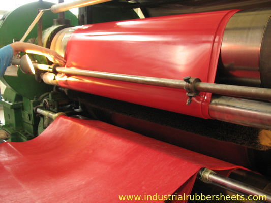 Double Impression Fabric Industrial Rubber Sheet , Tensile Strength 15-24Mpa