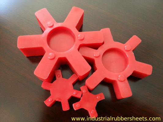 L Type Flange Cast Iron Polyurethane Coupling Black / Red Color L035-225 Size