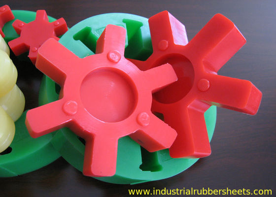 L Type Flange Cast Iron Polyurethane Coupling Black / Red Color L035-225 Size