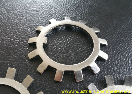 SS304 , SS316 Steel Lock Washer With External Teeth Serrated Natural Color