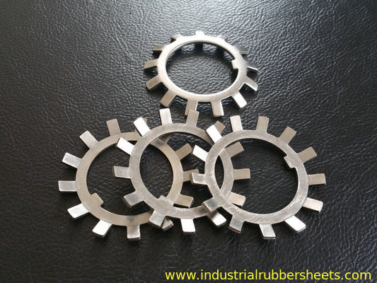 SS304 , SS316 Steel Lock Washer With External Teeth Serrated Natural Color
