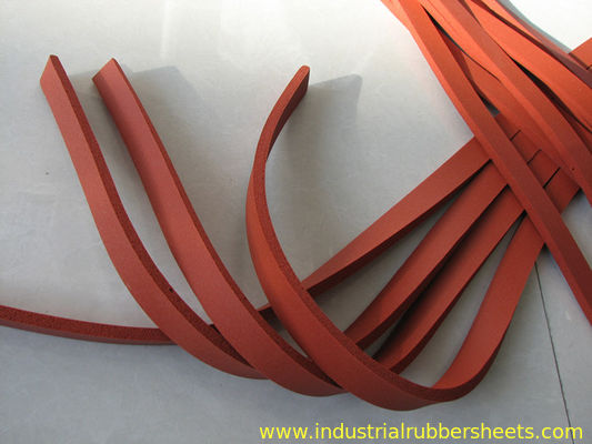 Brown Silicone Stripe Food Grade / Silicone Rubber Cord Without Smell High Tensile Strength