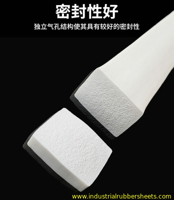 Strip Silikon Spons Kustom 20-40 Shore A untuk Segel Pintu