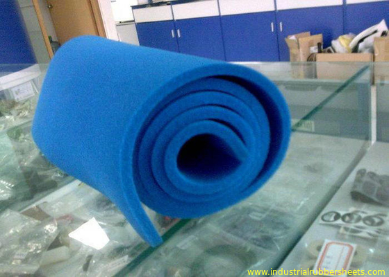 Good Resilience Smooth Open Cell Silicone Foam Rubber Sheet Dalam Warna Biru dan Merah