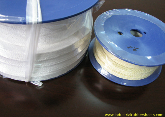 Kisi-kisi putih dikepang Teflon Packing, PTFE Packing With Oil Atau Tanpa Minyak