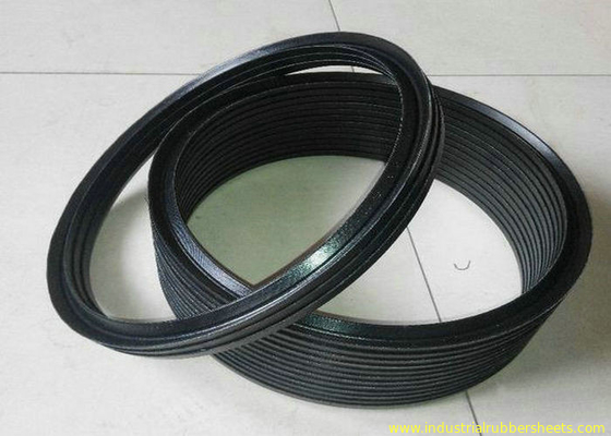 Black NBR FKM PTFE Silicone Rubber Washers / Hydraulic Vee Packing Seal