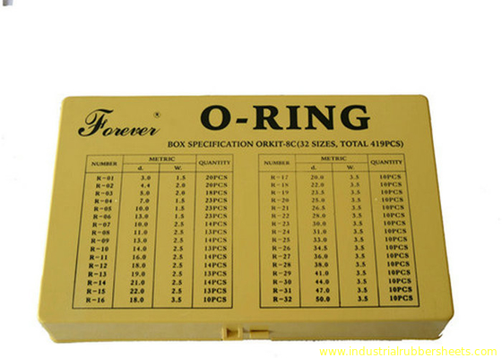 Silicone Rubber Washers Standar Karet O Ring Kit ISO3601, AS568A, DIN3771, JIS B2401