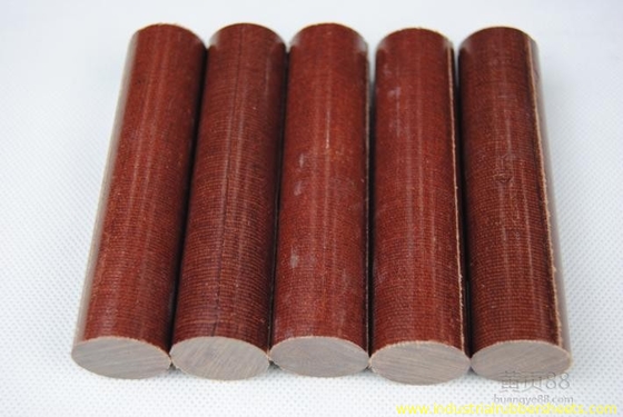 Bakelite Insulation Cotton Rod / Coklat Batang Fenolik 1.25-1.40g / Cm3 Kepadatan