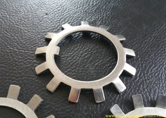 SS304 SS316 MS Steel Lock Washer Dengan Gigi Eksternal Berwarna, Warna Alami