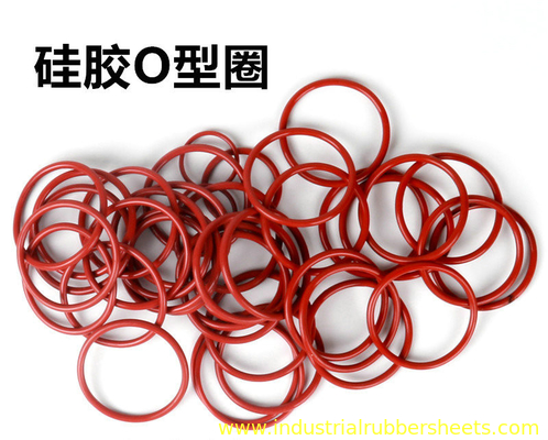 Berbagai Ukuran 10 Bar O Ring Silikon Merah 30-60% Compression Set -60°C hingga +260°C