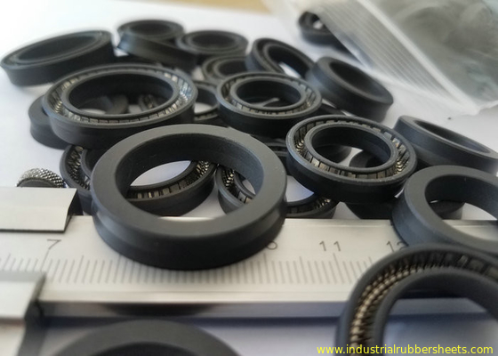 Segel Karbon PTFE Putih atau Hitam, Segel Minyak PTFE Dengan Pegas Sisipan SS304, SS316