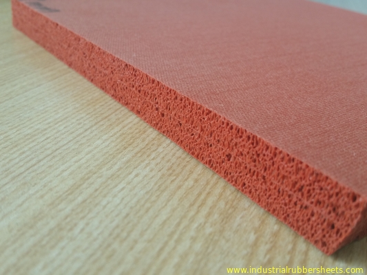 Double Sides Impression Fabric Silicone Sponge Sheet, Insulasi Panas Lembaran Busa Silikon