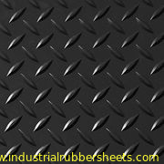 Black Industrial Checker Lembar Karet, Lembar Plastik Diamond Button Round