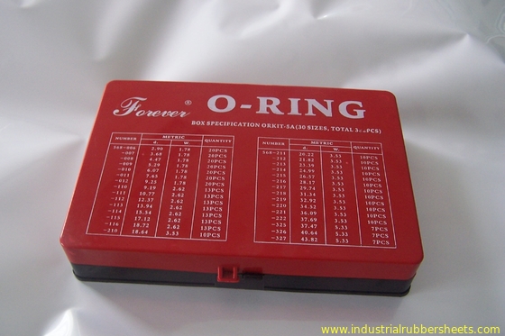 NBR Karet O Ring Kit ISO3601 AS568A DIN3771 JIS B2401 Standar, Warna Kuning dan Merah