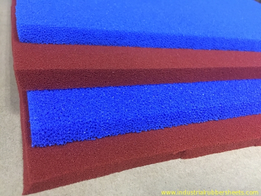 Open Cell High Temperature Silicone Sponge Rubber Sheet Cutting Surface 200psi Kekuatan tarik