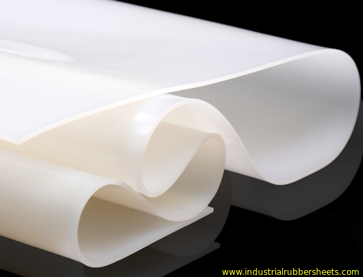 Warna Tembus 3 Mm Tebal Silicone Sheet Rolls Fabric Diperkuat Suhu Tinggi
