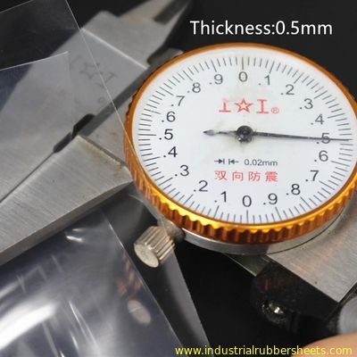 Lembaran Karet Silikon 0.1-0.8mm Gulungan 50m, Kekuatan Tarik 7.5Mpa