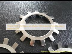 SS304 SS316 MS Baja Kunci Washer Dengan Gigi Eksternal Bergerigi, Warna Alami