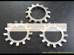 SS304, Ring Pengunci Baja SS316 Dengan Gigi Eksternal Bergerigi Warna Alami