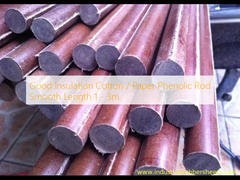 Batang Phenolic Kertas/Kapas Isolasi yang Baik Panjang Halus 1 - 3m