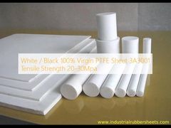 Lembaran PTFE Virgin Putih / Hitam 100% 3A3001 Kekuatan Tarik 20-30Mpa