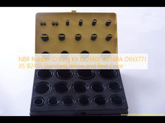 NBR Rubber O Ring Kit ISO3601 AS568A DIN3771 JIS B2401 Standar,warna kuning dan merah