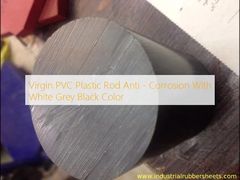 Virgin PVC Plastic Rod Anti Korosi Dengan Warna Hitam Putih Abu-abu
