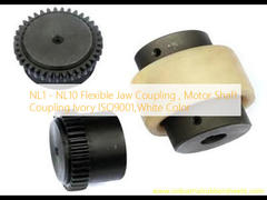 NL1 - NL10 Flexible Jaw Coupling, Motor Shaft Coupling Gading ISO9001, Warna Putih