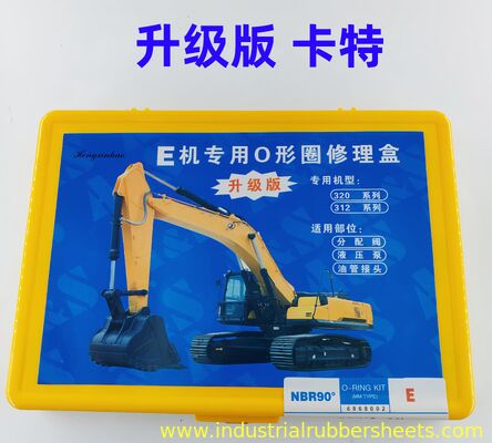 Oil Resistant Chemical Resistant High Temperature Range O Ring Kit and Hydraulic Seal Set for Excavators