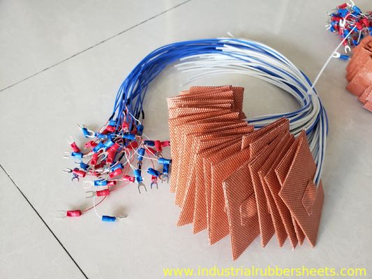 Red Close Cell Silicone Heater Pad 220-240V 350W for Uniform Heating up to 220°C