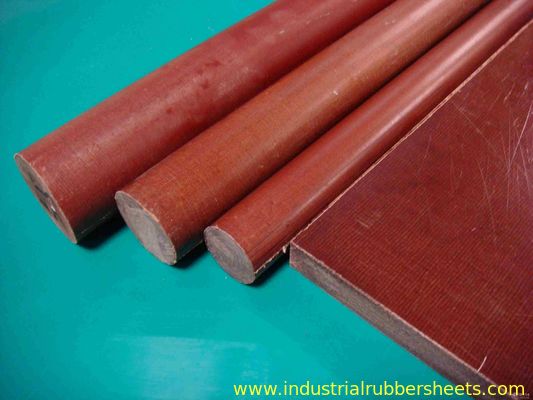 Bakelite Insulation Cotton Rod / Coklat Batang Fenolik 1.25-1.40g / Cm3 Kepadatan