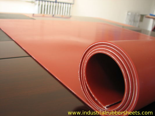 Lembar karet silikon bersuhu tinggi 3mm merah dengan ketahanan minyak yang sangat baik