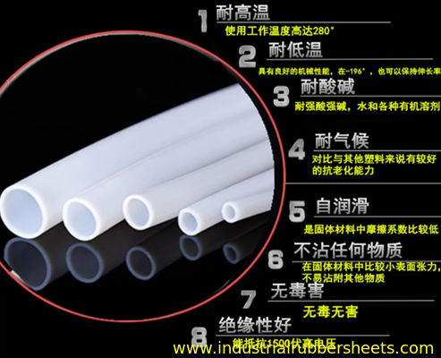 Id1mm X Od2mm X 100m White PTFE Hose Untuk Suhu Tinggi