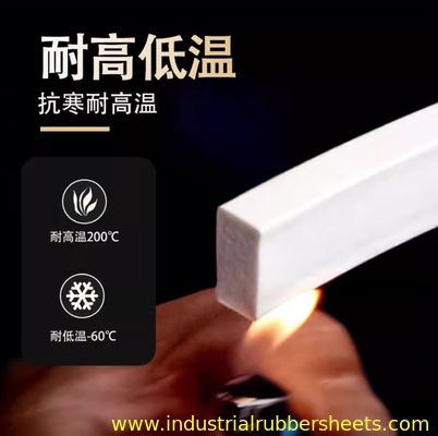 UL 94 V-0 Flame Resistant Silicone Sponge Strip dengan struktur sel tertutup dan ketahanan suhu tinggi