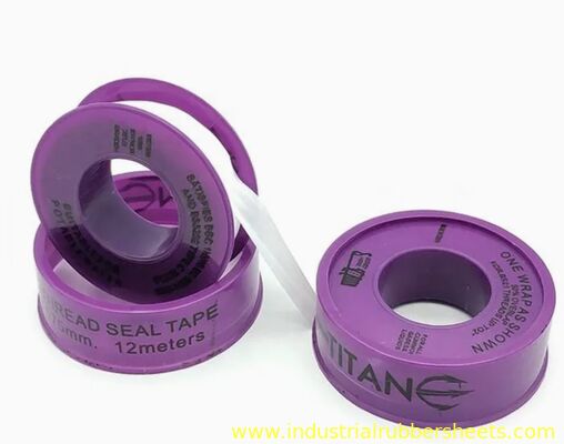 PTFE Sealing Gasket Tape Putih dengan kekuatan tarik 8Mpa Cocok untuk aplikasi penyegelan mekanis